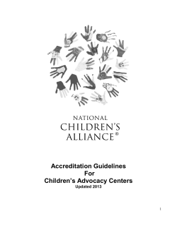 Accreditation Guidelines For Children’s Advocacy Centers