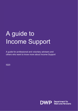 A guide to Income Support