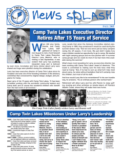 W Camp Twin Lakes Executive Director Retires After 15 Years of Service