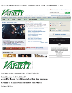 ARTICLE IS BELOW SCREEN SHOT OF FRONT PAGE AS OF... - - - - - - - - -