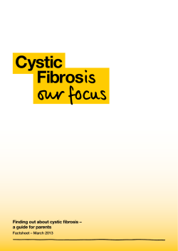 Finding out about cystic fibrosis – a guide for parents