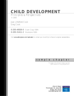 CHILD DEVELOPMENT Principles &amp; Perspectives Joan Littlefield Cook