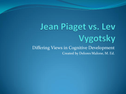 Differing Views in Cognitive Development Created by Delores Malone, M. Ed.