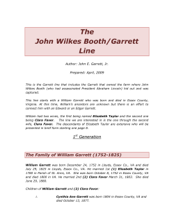 The John Wilkes Booth/Garrett Line