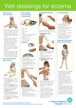 Wet dressings for eczema When to use How to apply wet dressings