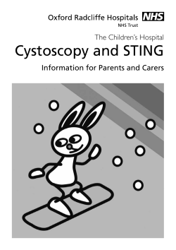 Cystoscopy and STING The Children’s Hospital Information for Parents and Carers