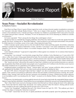 The Schwarz Report Sean Penn—Socialist Revolutionist