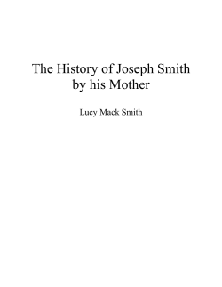 The History of Joseph Smith by his Mother Lucy Mack Smith