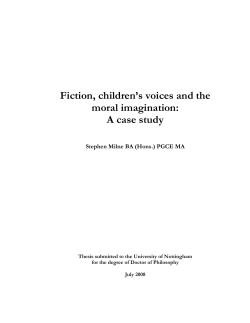 Fiction, children’s voices and the moral imagination: A case study