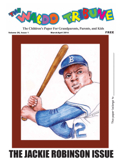 THE JACKIE ROBINSON ISSUE FREE This paper belongs to _________________________.