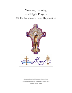 Morning, Evening, and Night Prayers Of Enthronement and Reposition