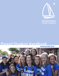 Parent/Student Handbook  Minnetonka Public Schools