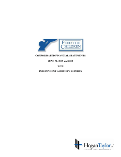 CONSOLIDATED FINANCIAL STATEMENTS  JUNE 30, 2013 and 2012 INDEPENDENT AUDITOR'S REPORTS