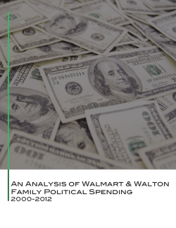 An Analysis of Walmart &amp; Walton Family Political Spending 2000-2012