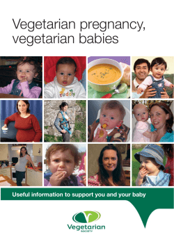 Vegetarian pregnancy, vegetarian babies Useful information to support you and your baby