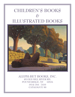 CHILDREN’S BOOKS &amp; ILLUSTRATED BOOKS ALEPH-BET BOOKS, INC.