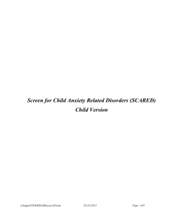 Screen for Child Anxiety Related Disorders (SCARED) Child Version