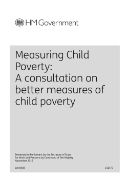 Measuring Child Poverty: A consultation on better measures of