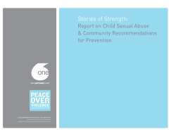 Stories of Strength: Report on Child Sexual Abuse &amp; Community Recommendations for Prevention
