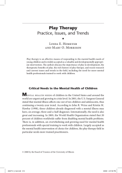 Play Therapy Practice, Issues, and Trends • Linda E. Homeyer