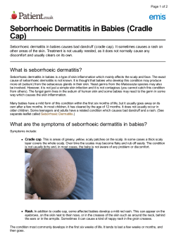 Seborrhoeic Dermatitis in Babies (Cradle Cap)