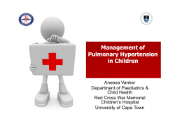 Management of Pulmonary Hypertension in Children