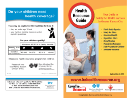 Health Resource Guide Do your children need