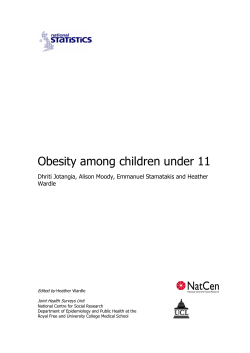 Obesity among children under 11 Wardle