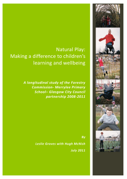 Natural Play: Making a difference to children’s learning and wellbeing