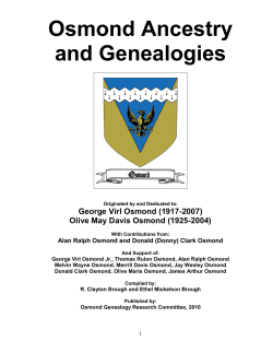 Osmond Ancestry and Genealogies  George Virl Osmond (1917-2007)