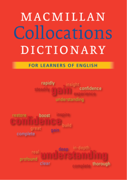 Collocations macmillan dictionary