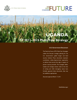 UGANDA FY 2011–2015 Multi-Year Strategy  U.S. Government Document
