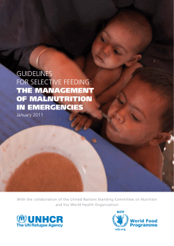 GUIDELINES FOR SELECTIVE FEEDING: THE MANAGEMENT OF MALNUTRITION