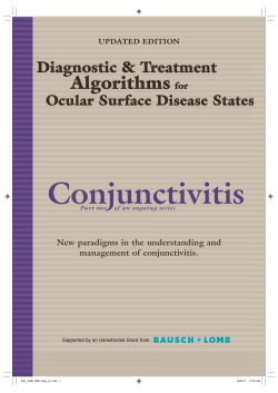 Conjunctivitis New paradigms in the understanding and management of conjunctivitis. UPDATED EDITION