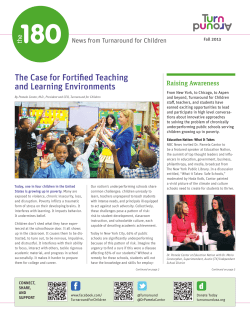 180 The Case for Fortified Teaching and Learning Environments the