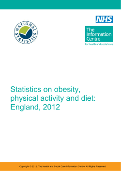 Statistics on obesity, physical activity and diet: England, 2012