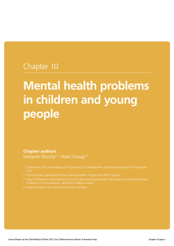 Mental health problems in children and young people Chapter 10