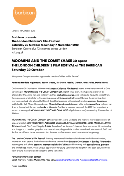 Barbican presents The London Children’s Film Festival