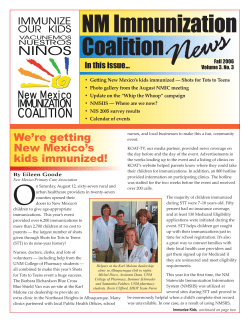 News NM Immunization Coalition