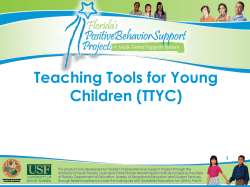 Teaching Tools for Young Children (TTYC) 1