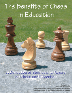 The Benefits of Chess in Education on Chess and Education