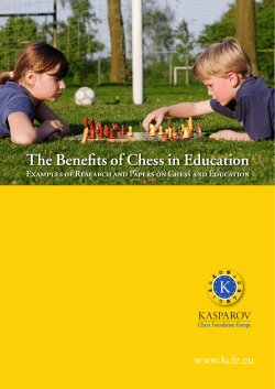 The Benefits of Chess in Education www.kcfe.eu - 1 -