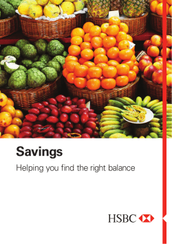 Savings Helping you find the right balance
