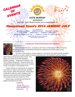 Hempstead Town’s 2014 JAMMIN’ JULY AR CALEND OF