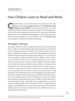 C How Children Learn to Read and Write
