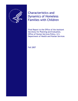 Characteristics and Dynamics of Homeless Families with Children