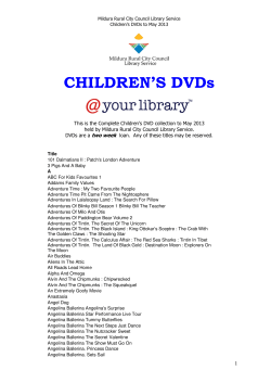 CHILDREN’S DVDs