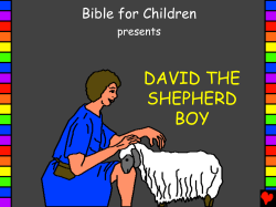 DAVID THE SHEPHERD BOY Bible for Children