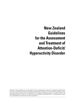 New Zealand Guidelines for the Assessment and Treatment of