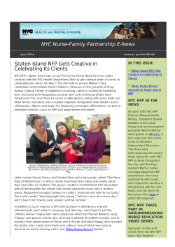 NYC Nurse-Family Partnership E-News Staten Island NFP Gets Creative in